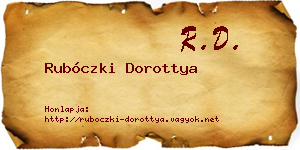 Rubóczki Dorottya névjegykártya